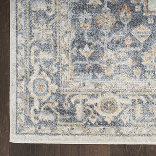 Nourison Astra Machine Washable ASW11 Grey Area Rug Corner Image