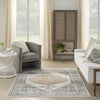 Nourison Astra Machine Washable ASW11 Grey Area Rug Room Image Feature