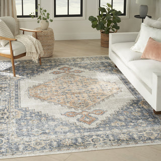 Nourison Astra Machine Washable ASW11 Grey Area Rug Room Image Feature