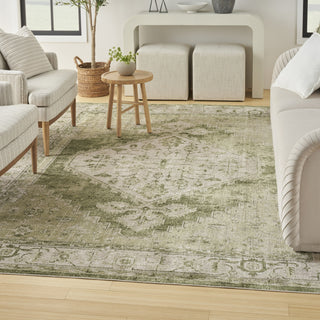Nourison Astra Machine Washable ASW11 Ivory Green Area Rug 