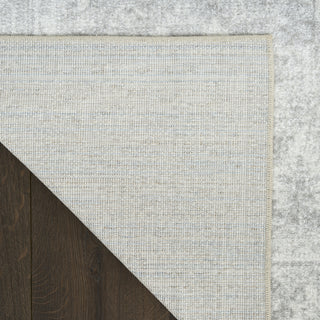 Nourison Astra Machine Washable ASW11 Light Grey Area Rug Corner Image