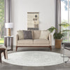 Nourison Astra Machine Washable ASW11 Light Grey Area Rug Room Image Feature