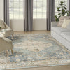 Nourison Astra Machine Washable ASW11 Silver Blue Area Rug 