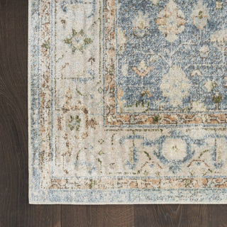 Nourison Astra Machine Washable ASW11 Silver Blue Area Rug 