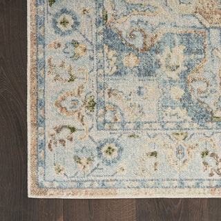Nourison Astra Machine Washable ASW12 Beige Blue Area Rug Detail Image