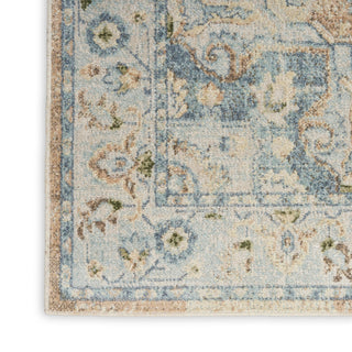 Nourison Astra Machine Washable ASW12 Beige Blue Area Rug T' R