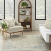 Nourison Astra Machine Washable ASW12 Beige Blue Area Rug Room Image Feature