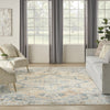 Nourison Astra Machine Washable ASW12 Beige Blue Area Rug Room Image Feature