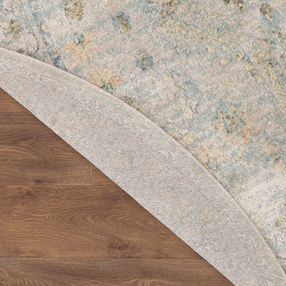 Nourison Astra Machine Washable ASW12 Blue Green Area Rug Corner Image