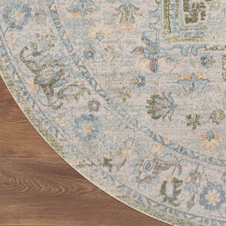 Nourison Astra Machine Washable ASW12 Blue Green Area Rug Detail Image