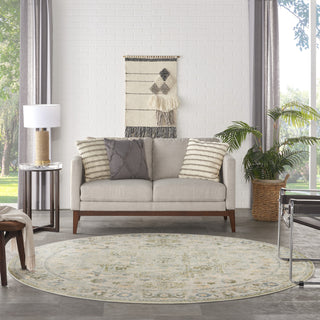 Nourison Astra Machine Washable ASW12 Blue Green Area Rug Room Image Feature