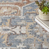 Nourison Astra Machine Washable ASW12 Denim Multicolor Area Rug Corner Image