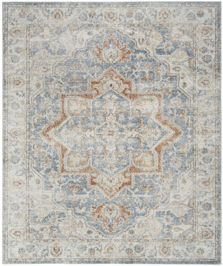 Nourison Astra Machine Washable ASW12 Denim Multicolor Area Rug Main Image