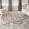Nourison Astra Machine Washable ASW12 Gold Multicolor Area Rug Corner Image