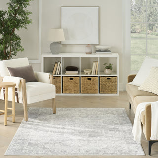 Nourison Astra Machine Washable ASW12 Grey Area Rug Swatch Image