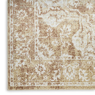 Nourison Astra Machine Washable ASW12 Rust Area Rug Corner Image