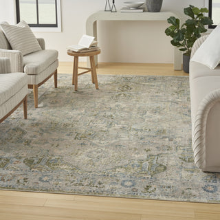 Nourison Astra Machine Washable ASW12 Blue Green Area Rug 