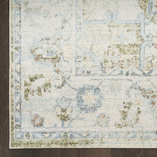 Nourison Astra Machine Washable ASW12 Blue Green Area Rug 
