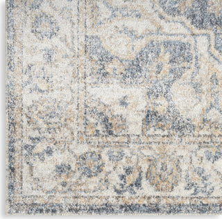 Nourison Astra Machine Washable ASW12 Grey Area Rug Corner Image