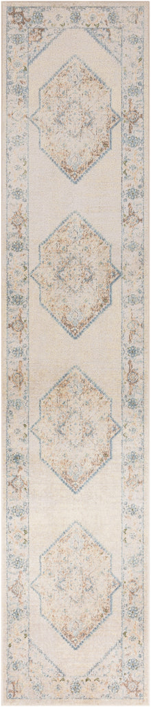 Nourison Astra Machine Washable ASW13 Ivory Blue Area Rug main image