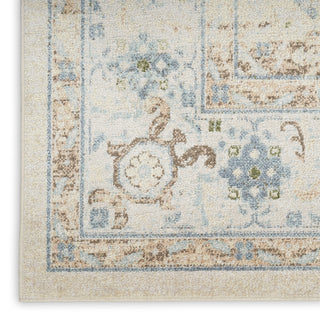 Nourison Astra Machine Washable ASW13 Ivory Blue Area Rug T' R