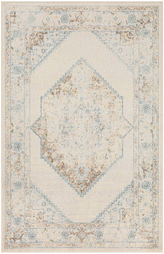Nourison Astra Machine Washable ASW13 Ivory Blue Area Rug Main Image