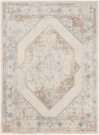 Nourison Astra Machine Washable ASW13 Ivory Blue Area Rug Main Image