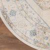 Nourison Astra Machine Washable ASW13 Ivory Blue Area Rug Detail Image