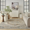 Nourison Astra Machine Washable ASW13 Ivory Blue Area Rug Room Image Feature