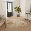 Nourison Astra Machine Washable ASW14 Beige Area Rug Corner Image