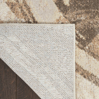 Nourison Astra Machine Washable ASW14 Beige Area Rug Corner Image