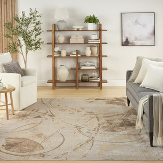Nourison Astra Machine Washable ASW14 Beige Area Rug Room Image Feature