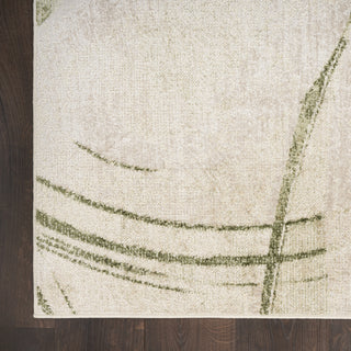 Nourison Astra Machine Washable ASW14 Beige Green Area Rug Detail Image