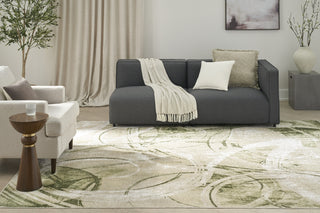 Nourison Astra Machine Washable ASW14 Beige Green Area Rug Room Image Feature