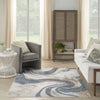 Nourison Astra Machine Washable ASW15 Ivory Blue Area Rug Room Image Feature