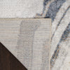 Nourison Astra Machine Washable ASW15 Ivory Blue Area Rug Corner Image