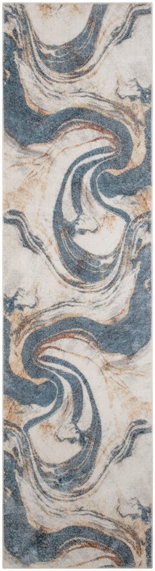 Nourison Astra Machine Washable ASW15 Ivory Blue Area Rug Main Image