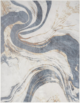 Nourison Astra Machine Washable ASW15 Ivory Blue Area Rug Main Image