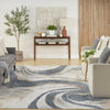 Nourison Astra Machine Washable ASW15 Ivory Blue Area Rug Room Image Feature