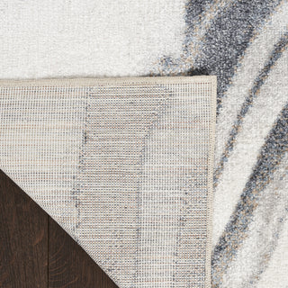 Nourison Astra Machine Washable ASW15 Ivory Grey Area Rug Corner Image