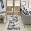 Nourison Astra Machine Washable ASW15 Ivory Grey Area Rug Corner Image