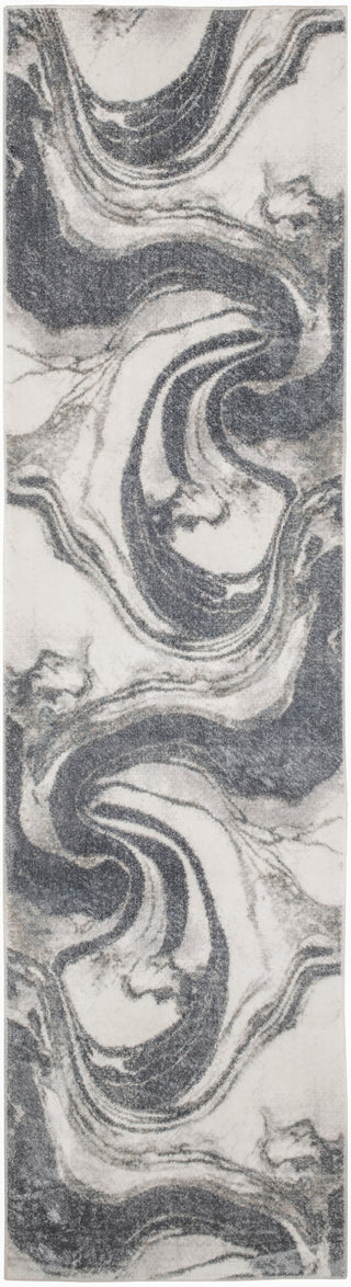 Nourison Astra Machine Washable ASW15 Ivory Grey Area Rug Main Image