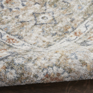 Nourison Astra Machine Washable ASW16 Gold Grey Area Rug Corner Image