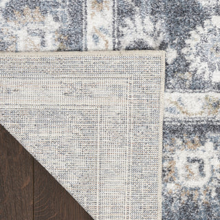 Nourison Astra Machine Washable ASW16 Dark Blue Area Rug Corner Image