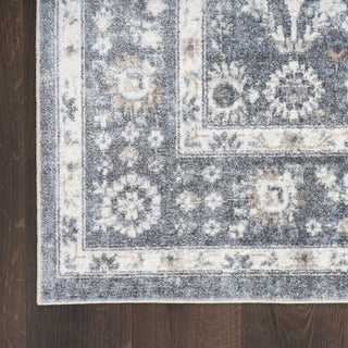Nourison Astra Machine Washable ASW16 Dark Blue Area Rug Detail Image