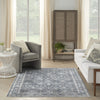 Nourison Astra Machine Washable ASW16 Dark Blue Area Rug Room Image Feature
