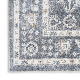 Nourison Astra Machine Washable ASW16 Dark Blue Area Rug Texture Image
