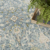 Nourison Astra Machine Washable ASW16 Teal Beige Area Rug Close Up