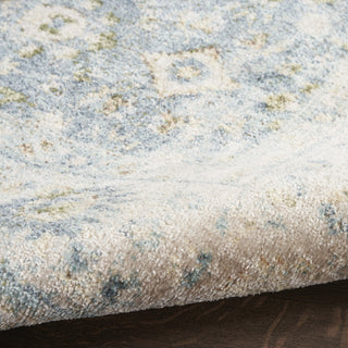 Nourison Astra Machine Washable ASW16 Teal Beige Area Rug Texture