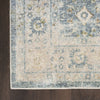 Nourison Astra Machine Washable ASW16 Teal Beige Area Rug Corner